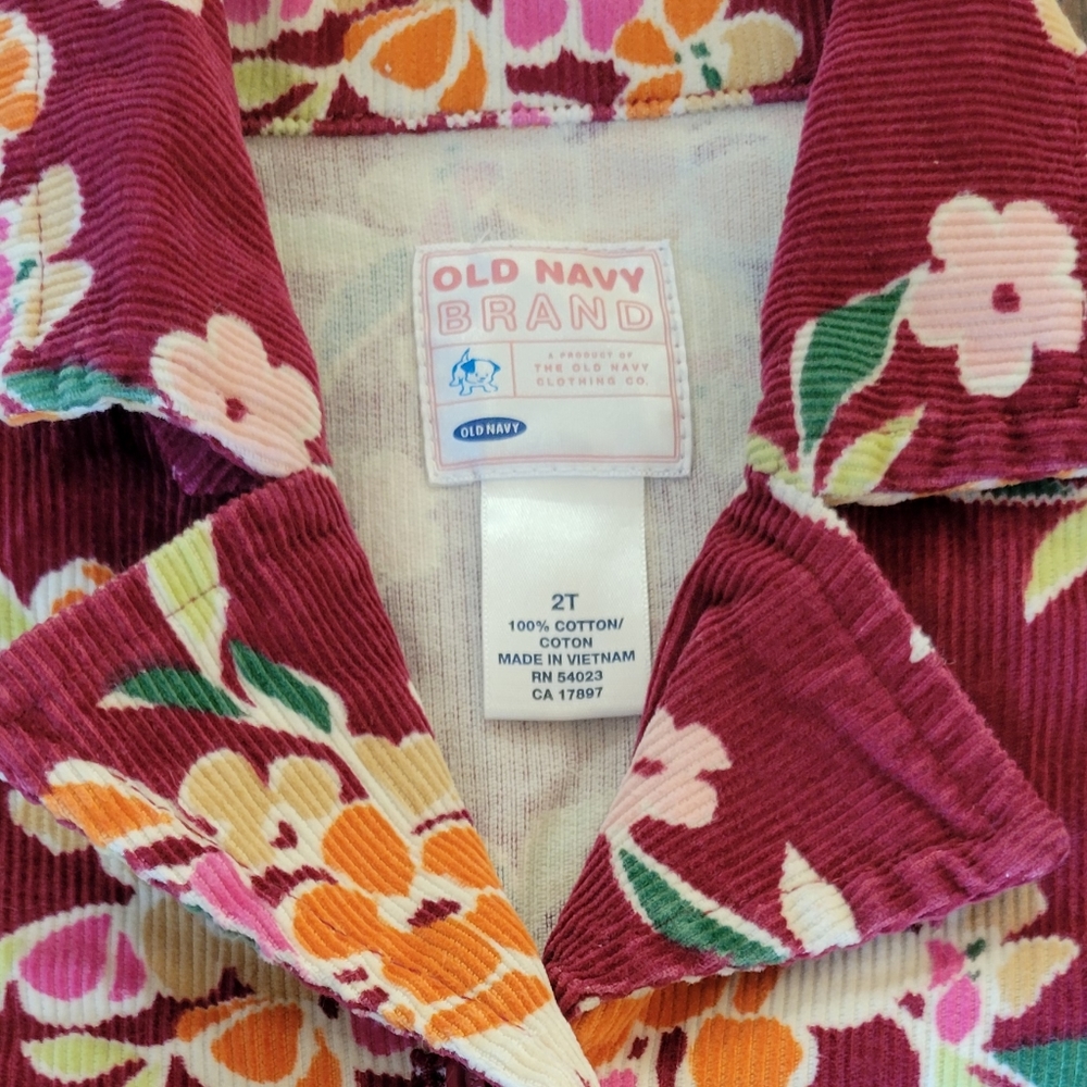 Old Navy Corduroy Girl's Blazer Size 2T